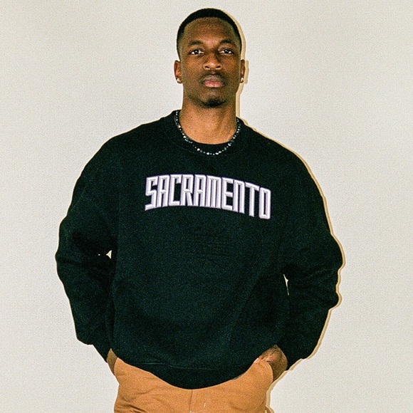 Sacramento Kings Embossed Crewneck Sweater by Authmade - S - Picture 1 of 14